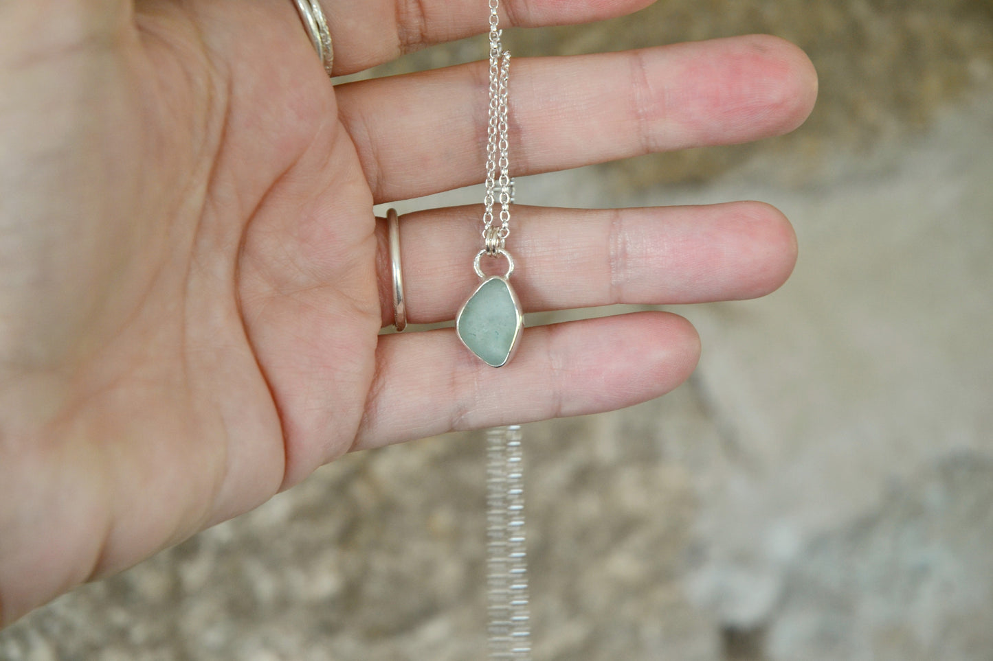 Pale Sea Glass Necklace