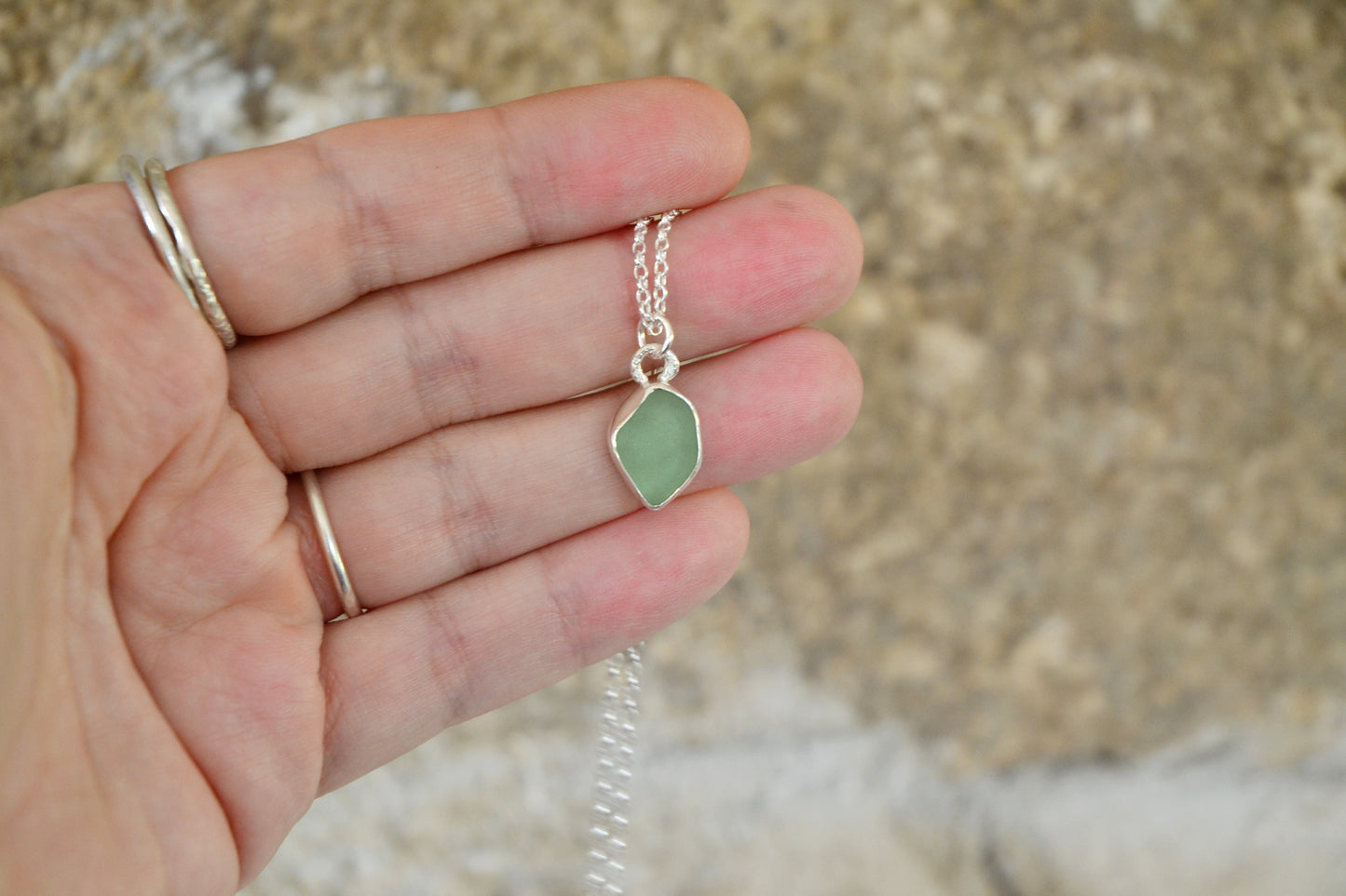 Pale Sea Glass Necklace