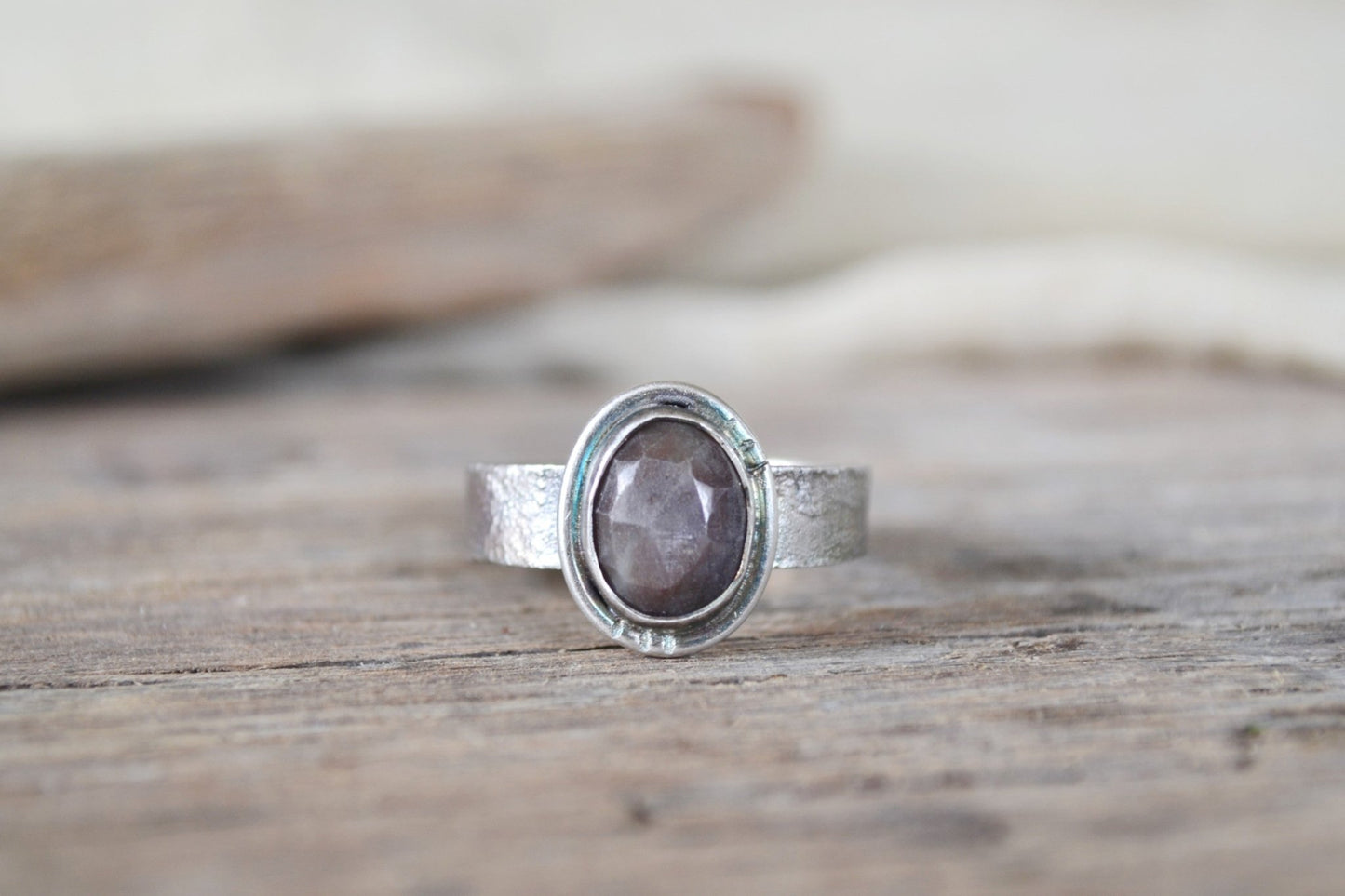 Dusky Purple Sapphire Ring - SeaMaid