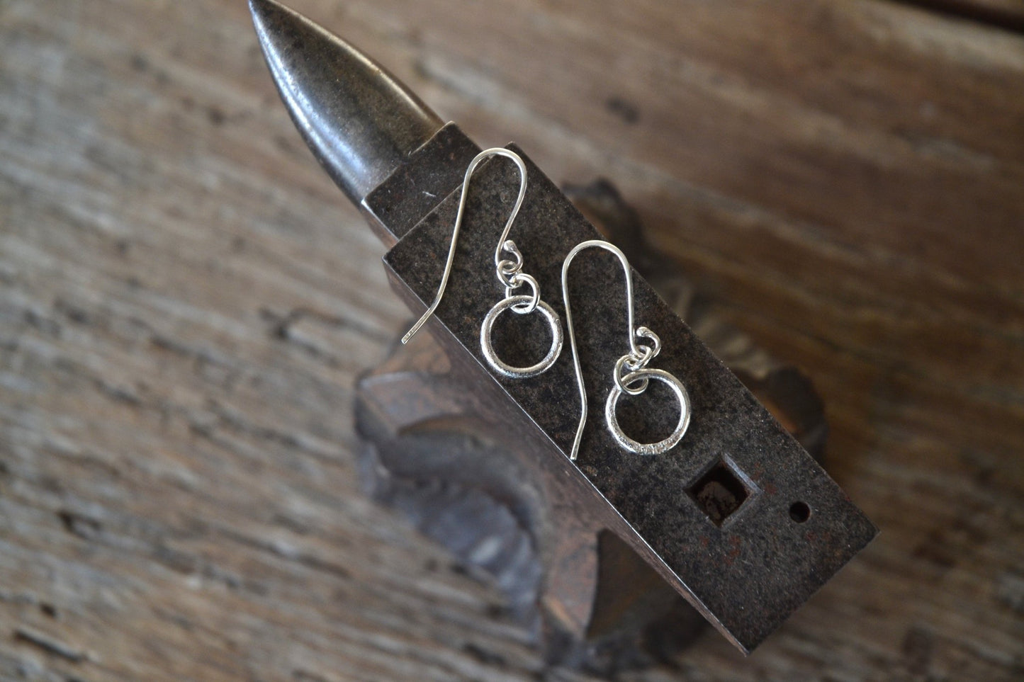 Molten Silver Drop Earrings - SeaMaid