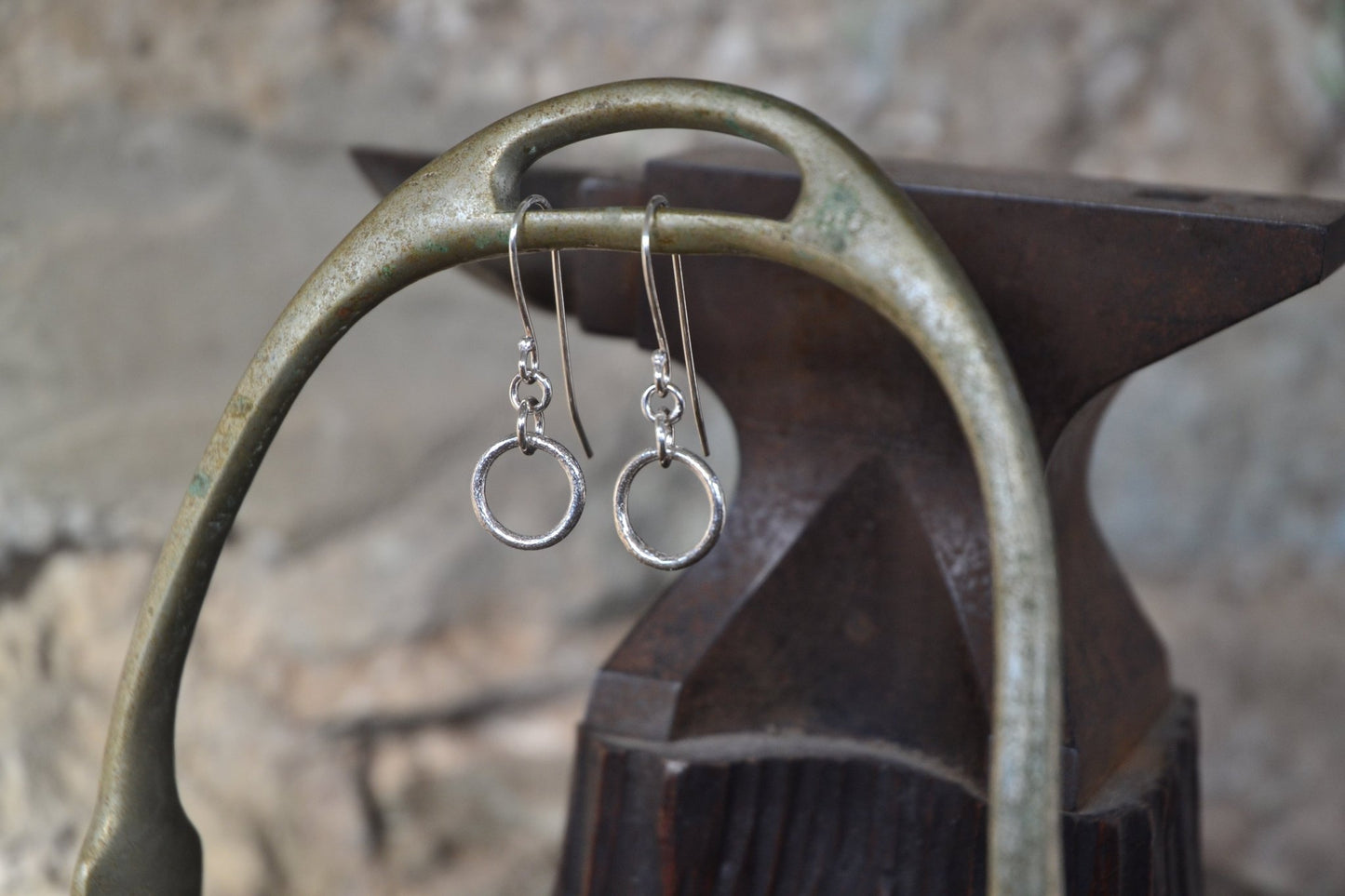Molten Silver Drop Earrings - SeaMaid