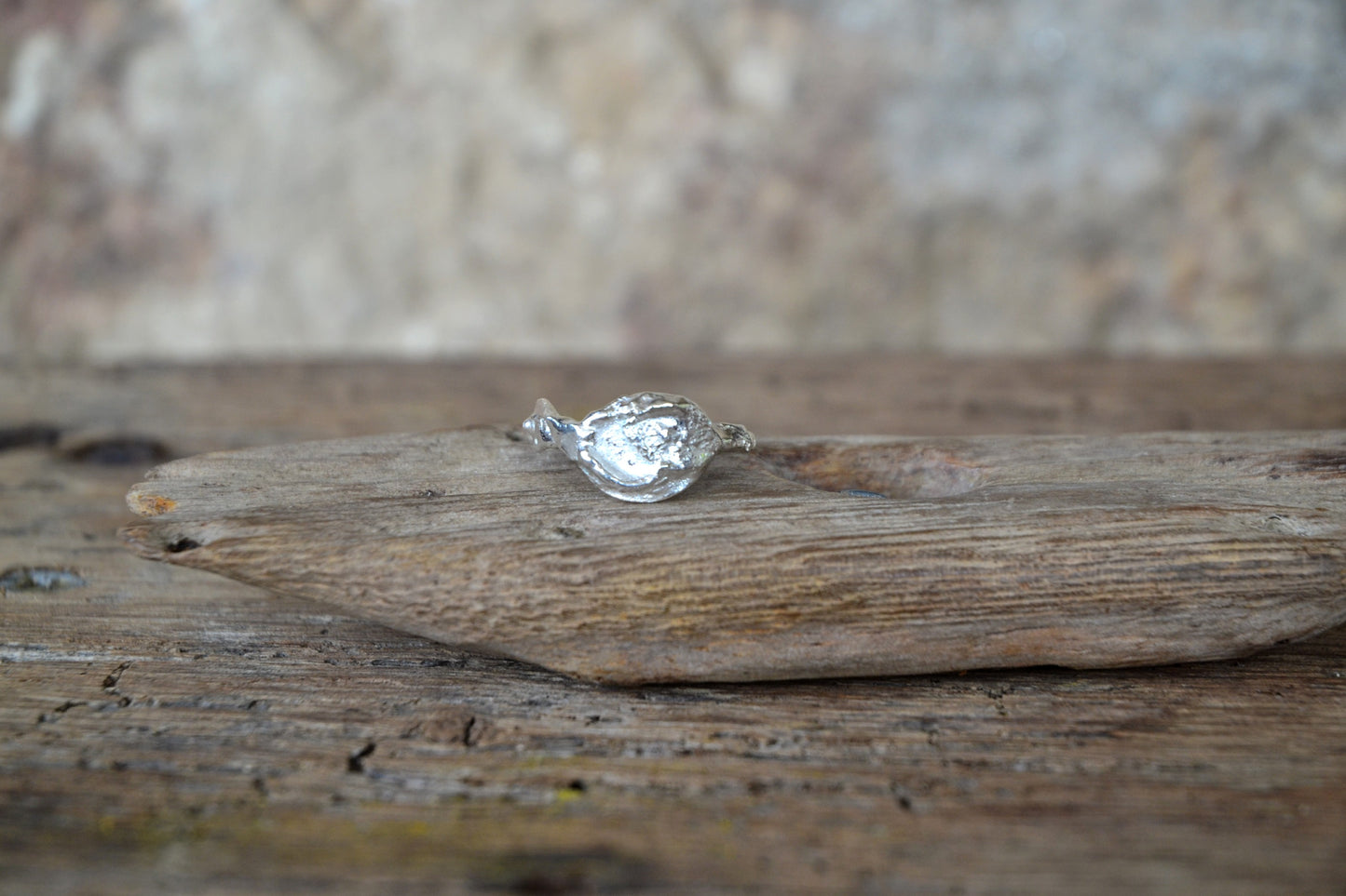Molten Silver Ring - Size S