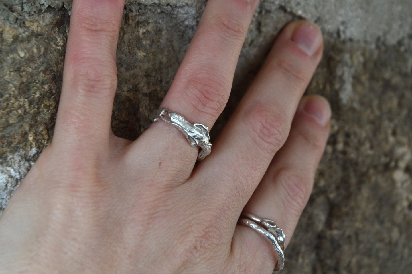 Molten Silver Ring - Size N - SeaMaid