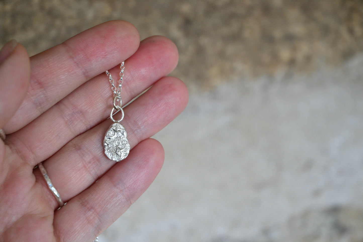 Molten Silver Strotha Necklace