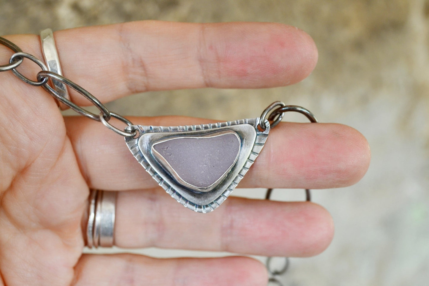 Pink Sea Glass Necklace - SeaMaid