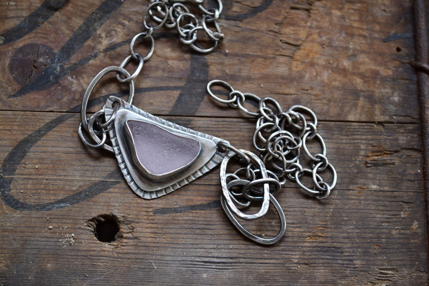Pink Sea Glass Necklace - SeaMaid