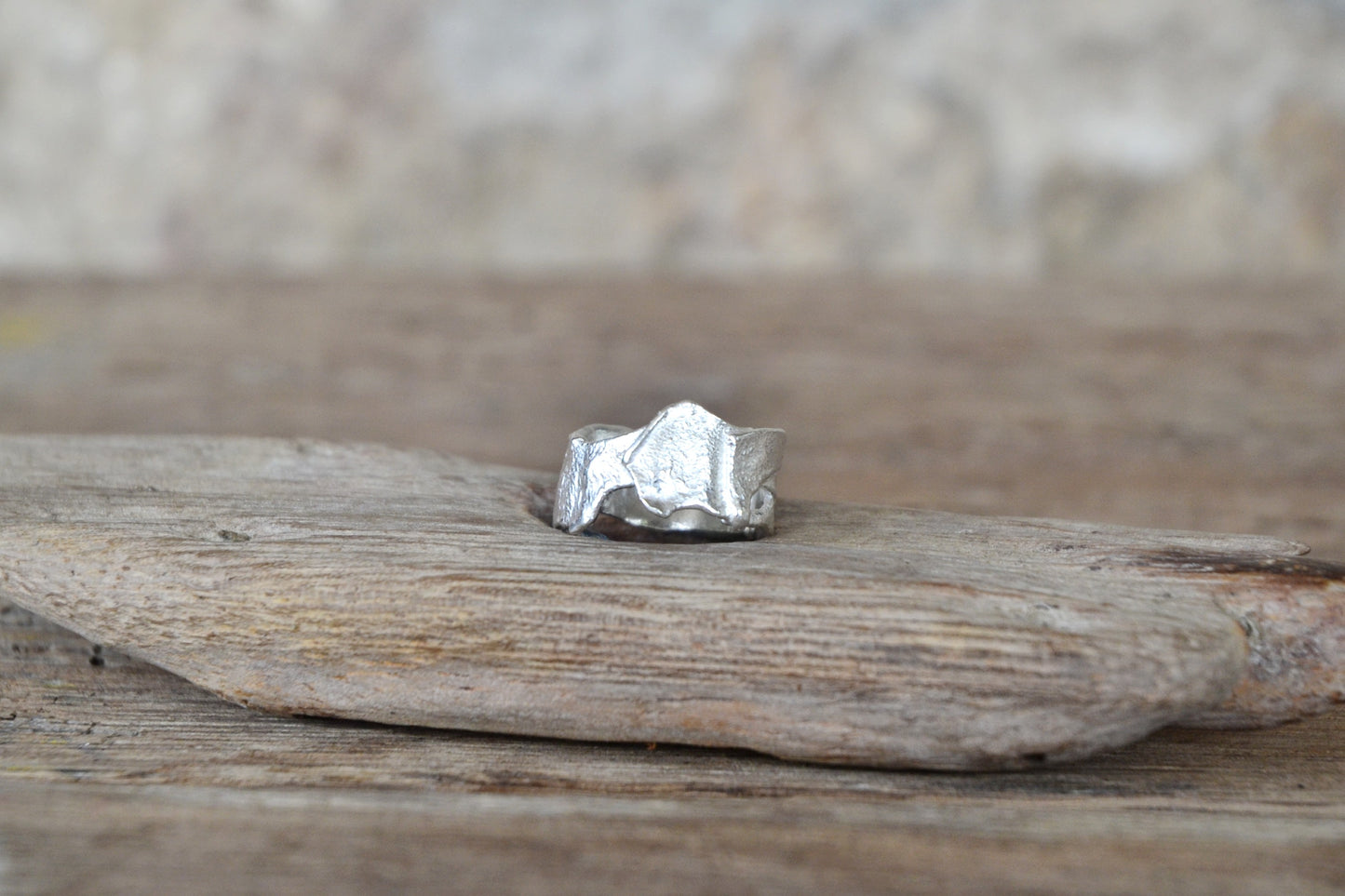 Molten Silver Ring - Size M