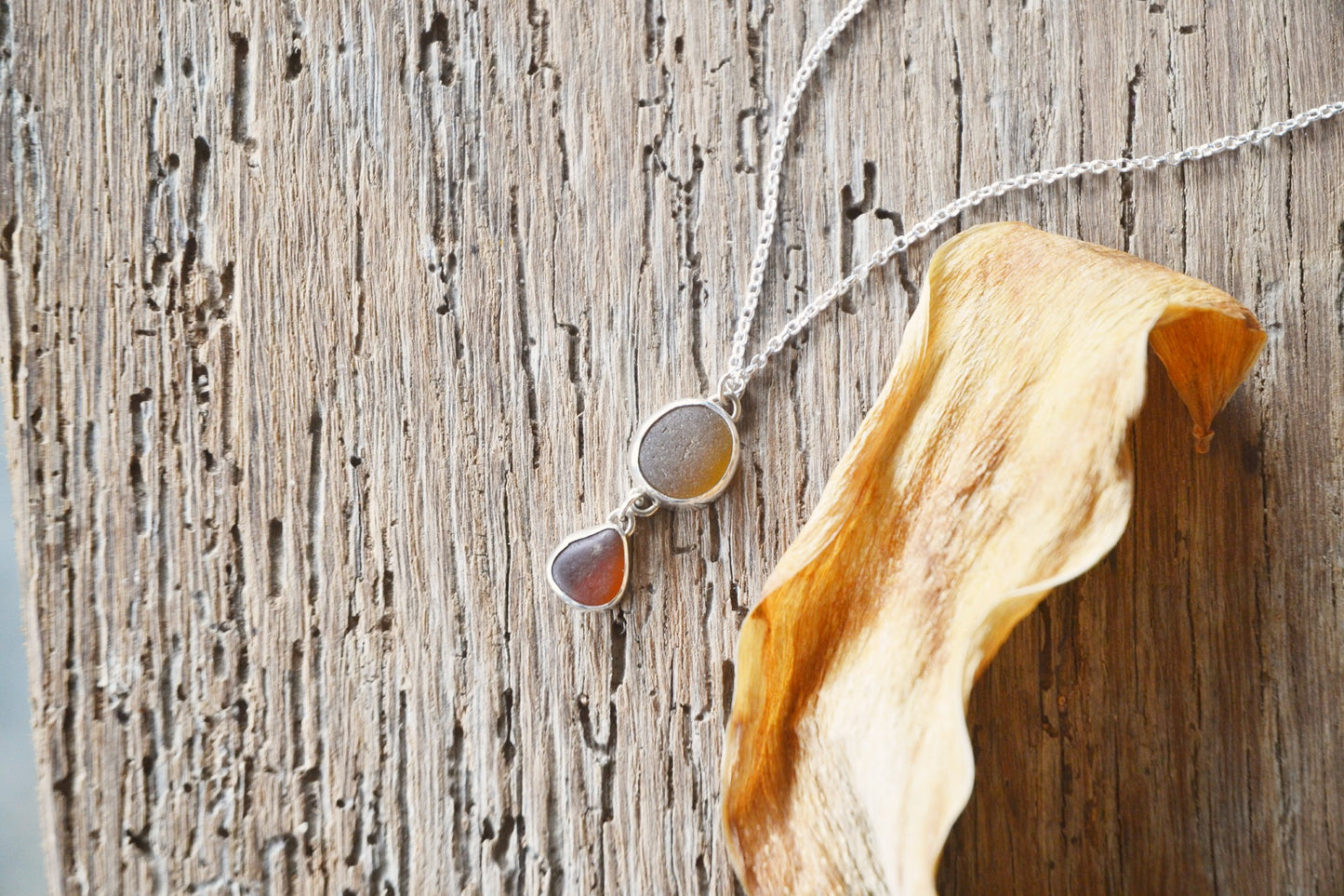 Double Sea Glass Necklace