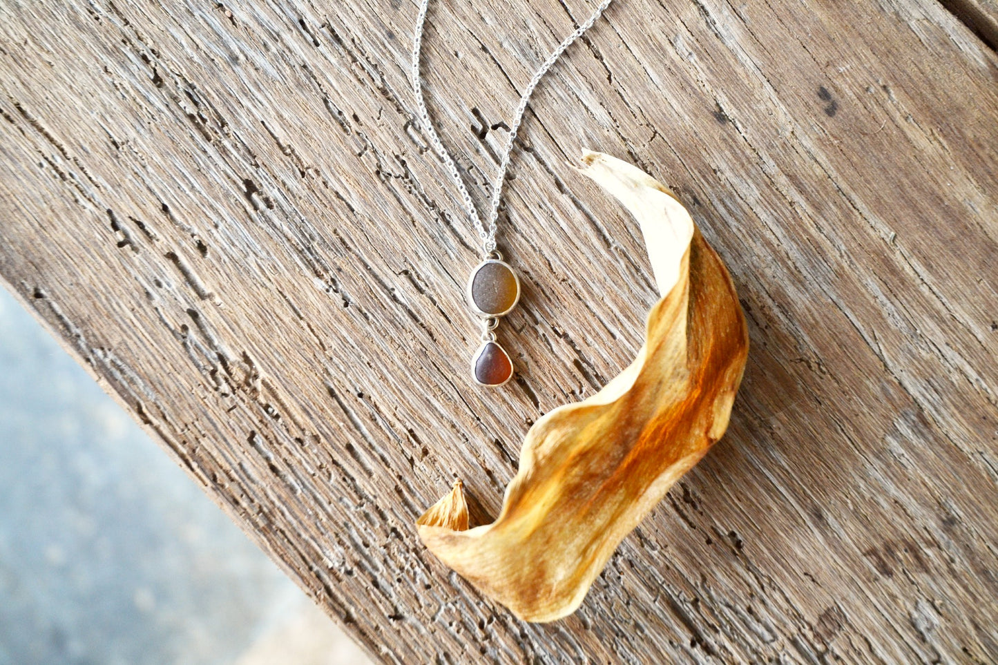 Double Sea Glass Necklace