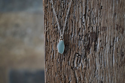 Aquamarine Sea Glass Necklace