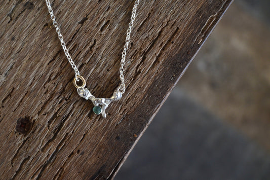 Aquamarine Sea Glass Necklace