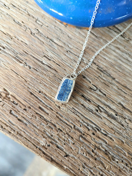 Blue Pottery Necklace