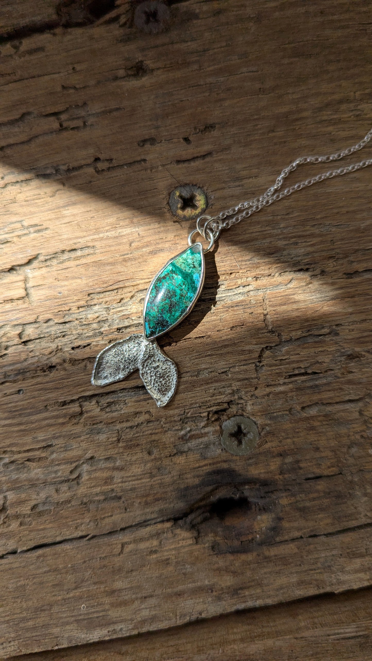 Chrysocolla Quartz Fish