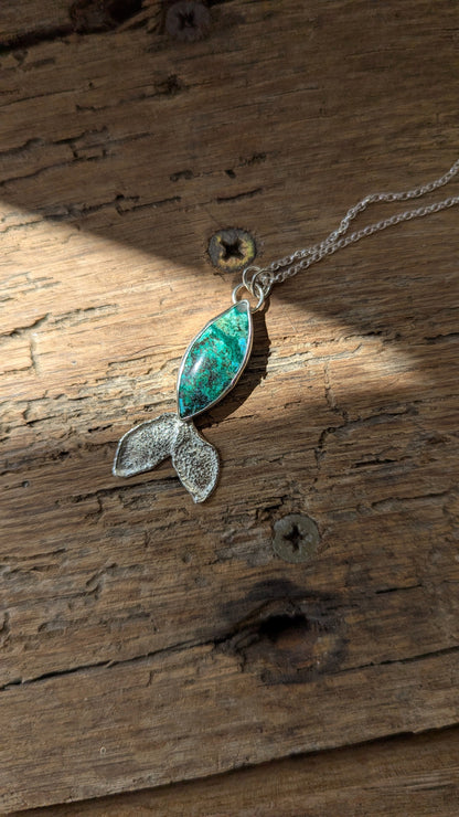 Chrysocolla Quartz Fish