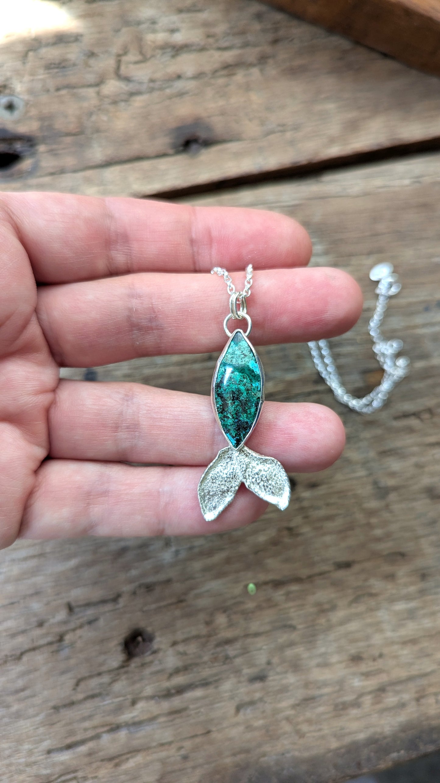 Chrysocolla Quartz Fish