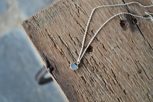 Sky Blue Sea Glass Necklace