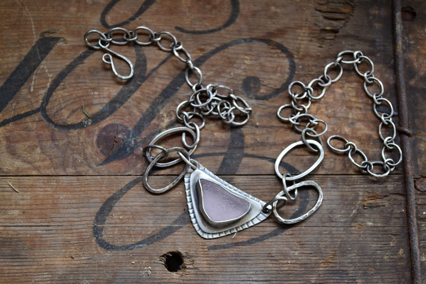 Pink Sea Glass Necklace