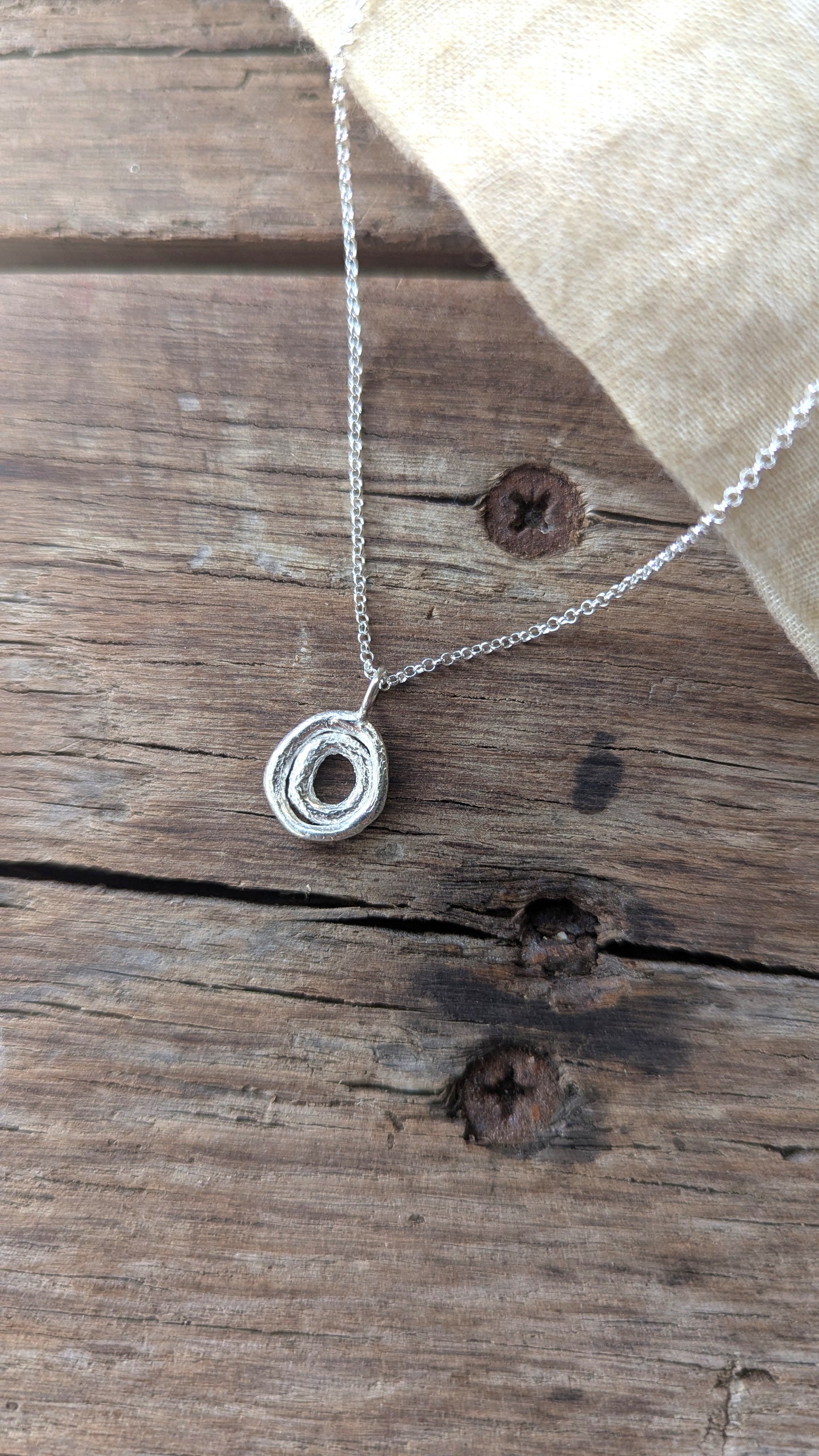 Molten Silver Duo Necklace