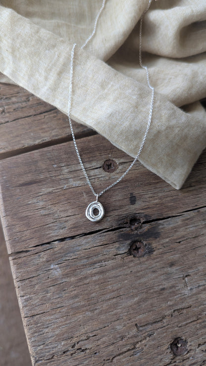 Molten Silver Duo Necklace