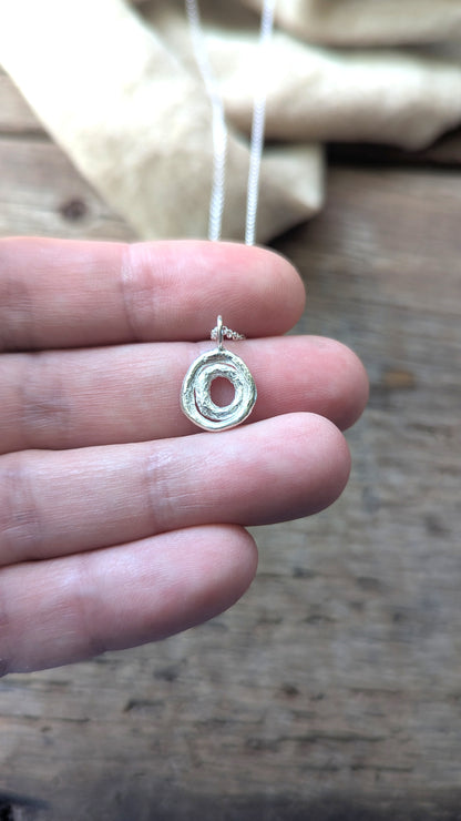 Molten Silver Duo Necklace