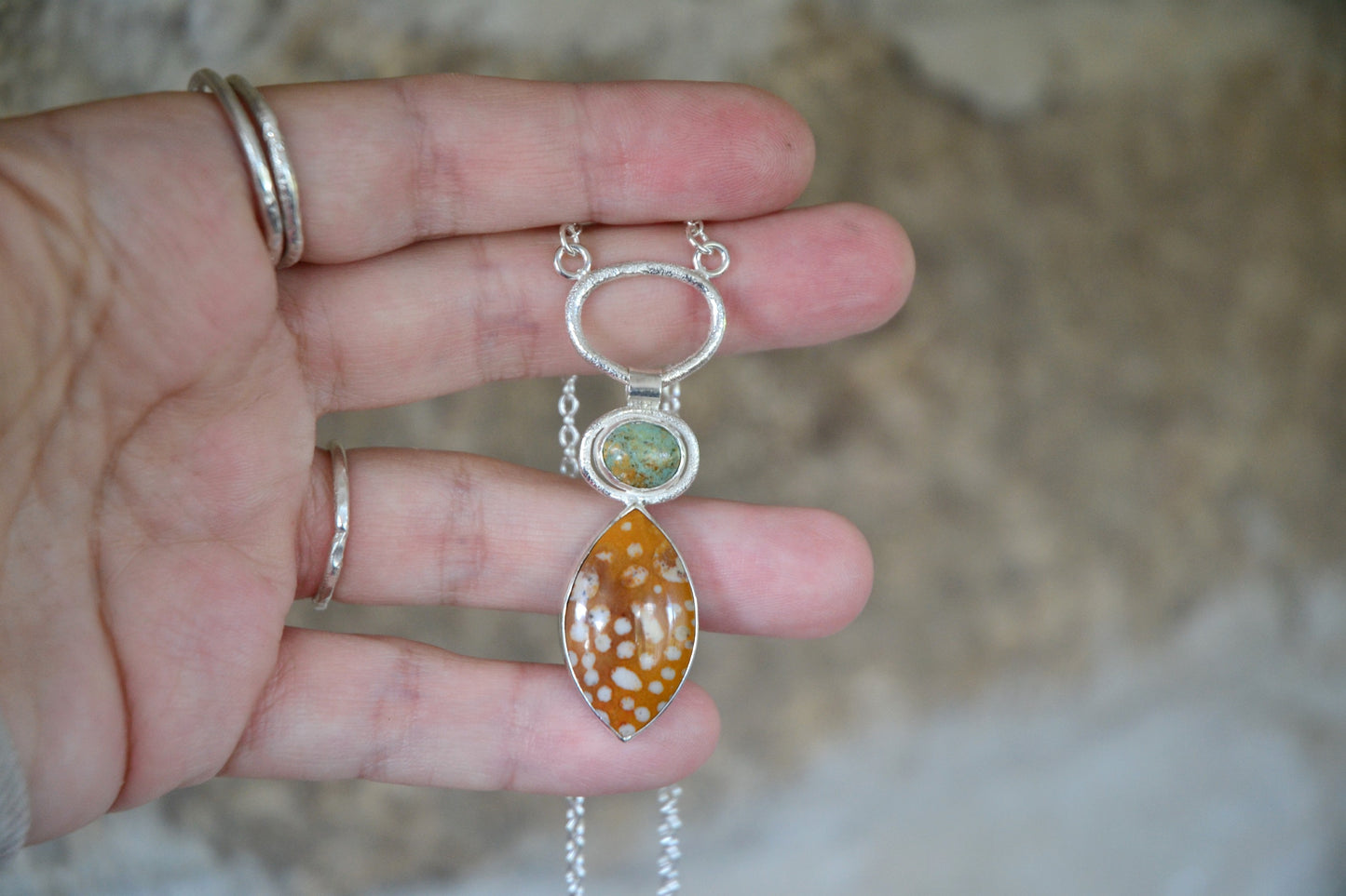 Fawn Jasper & Turquoise Necklace