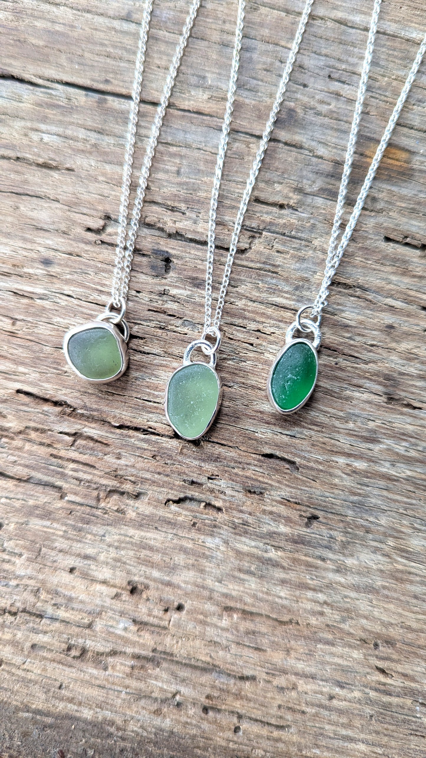 Green Sea Glass Necklace