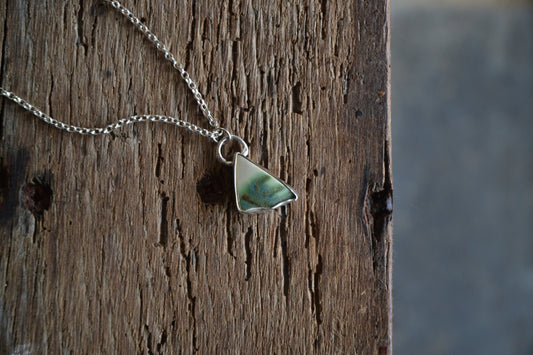 Green Beach Pottery Necklace