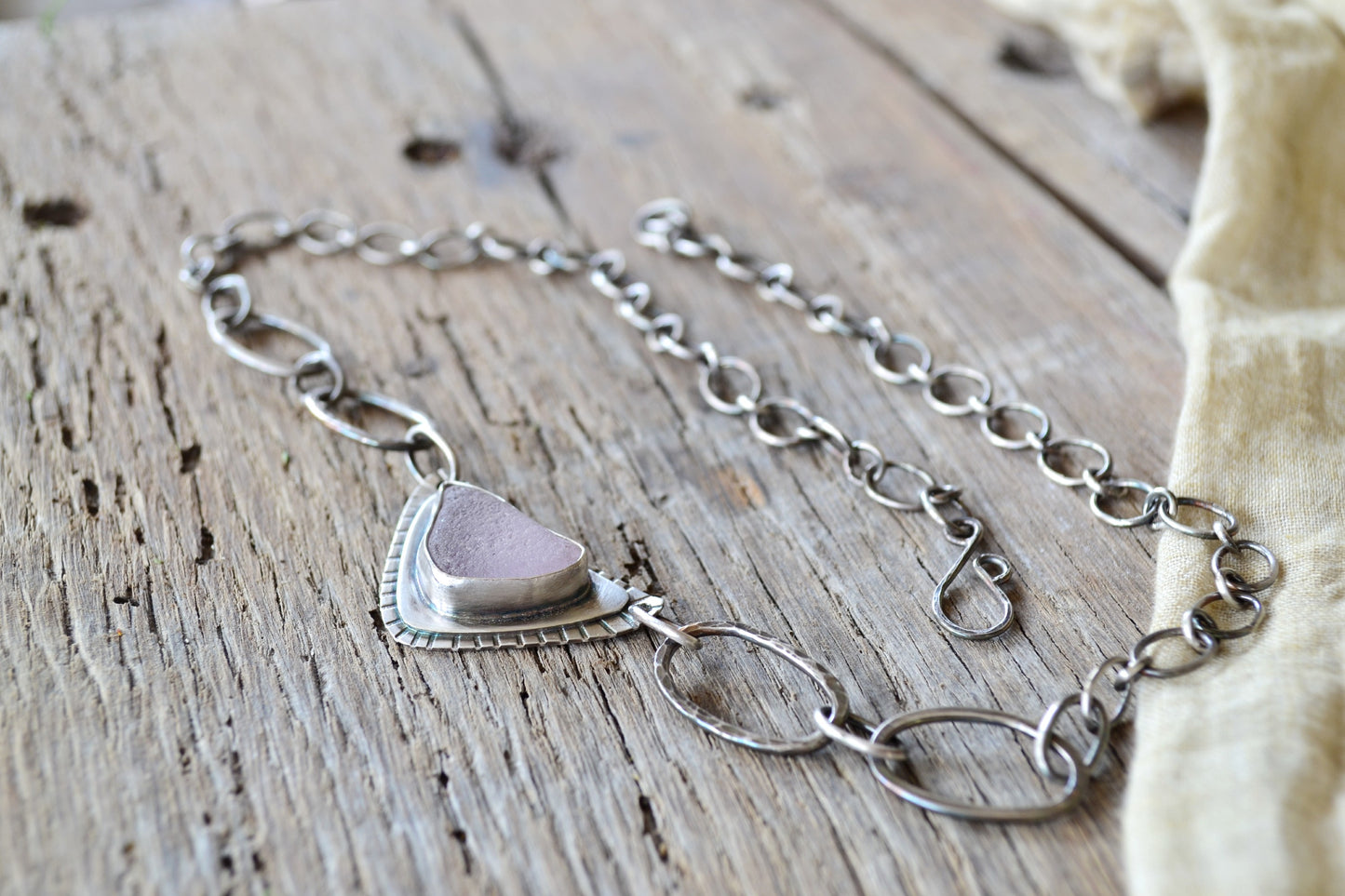 Pink Sea Glass Necklace