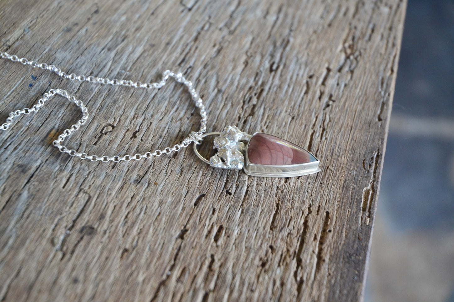 Jasper & Molten Silver Necklace