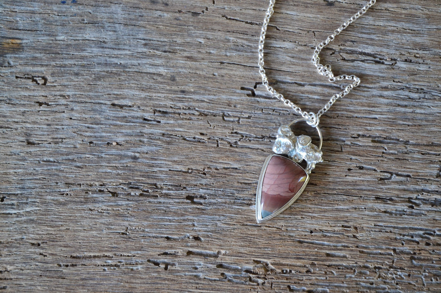 Jasper & Molten Silver Necklace