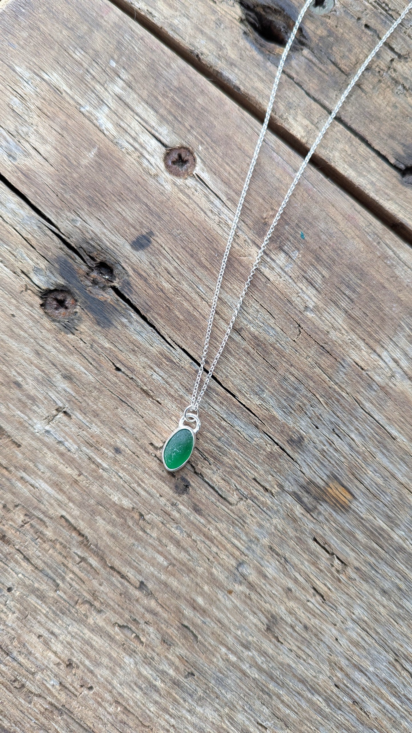 Green Sea Glass Necklace