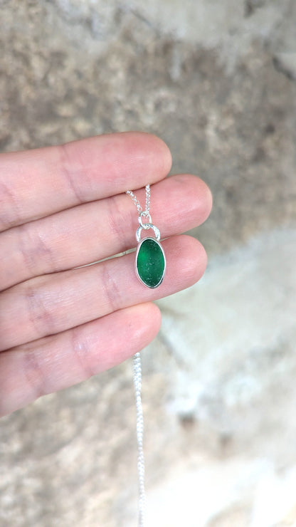 Green Sea Glass Necklace
