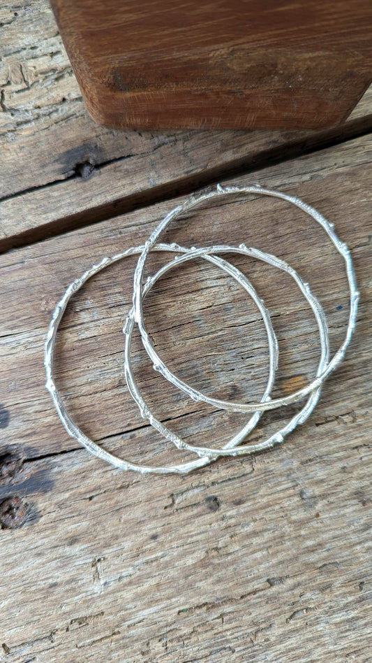 Molten Silver Bangle