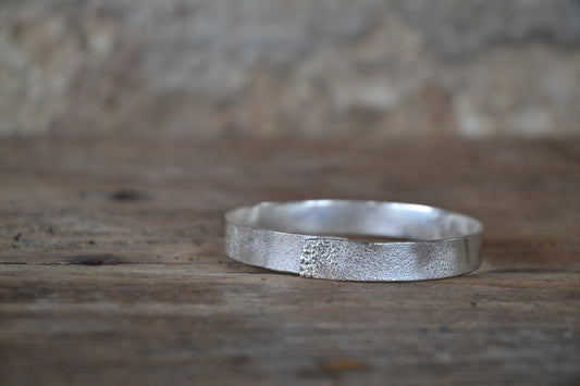 Silver Sea Foam Bangle