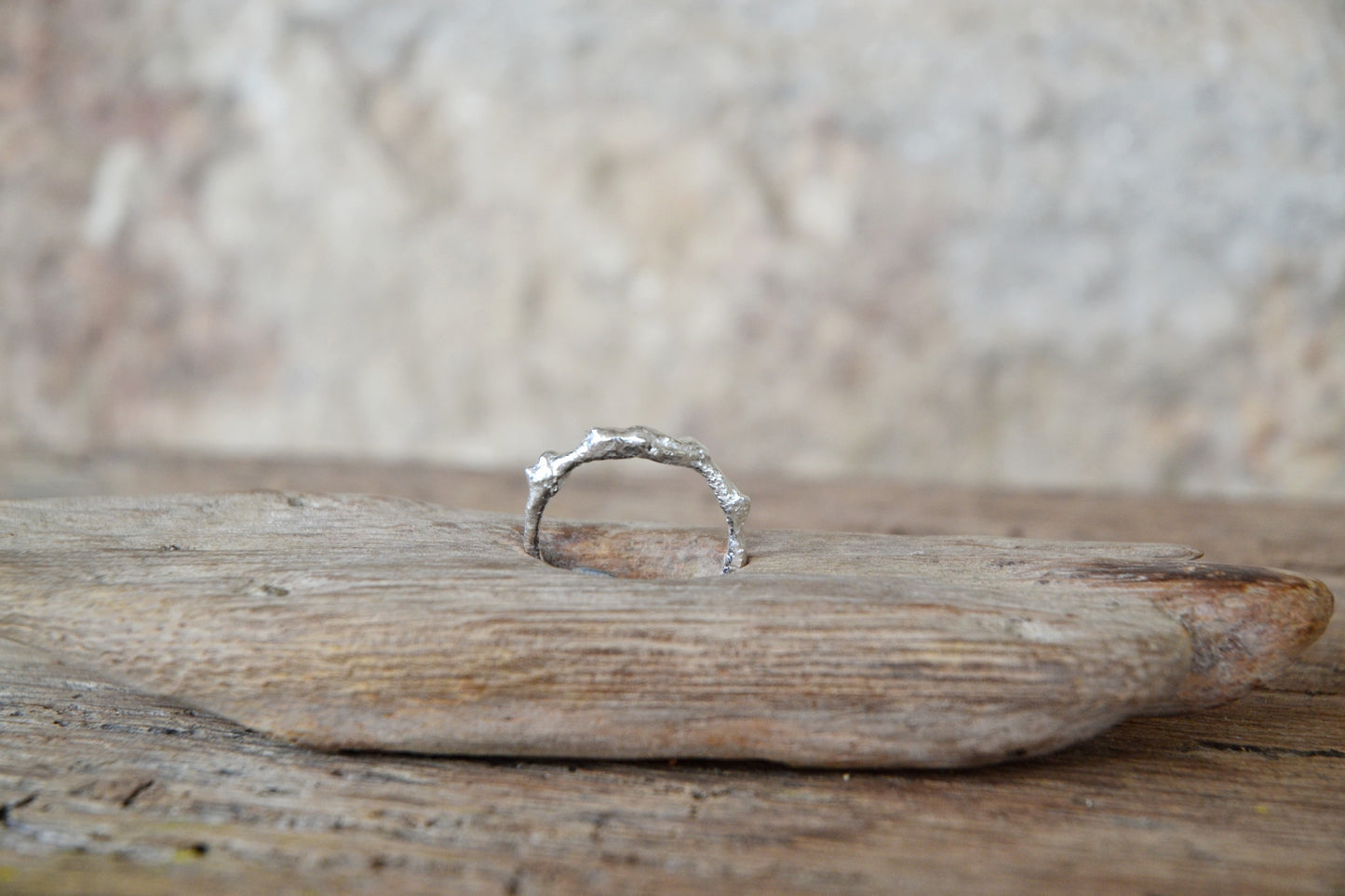 Molten Silver Ring - Size R
