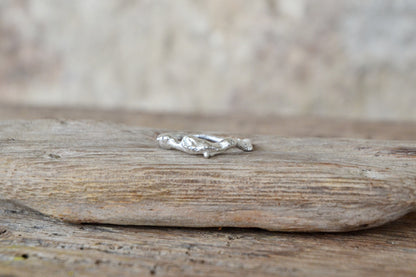 Molten Silver Ring - Size R