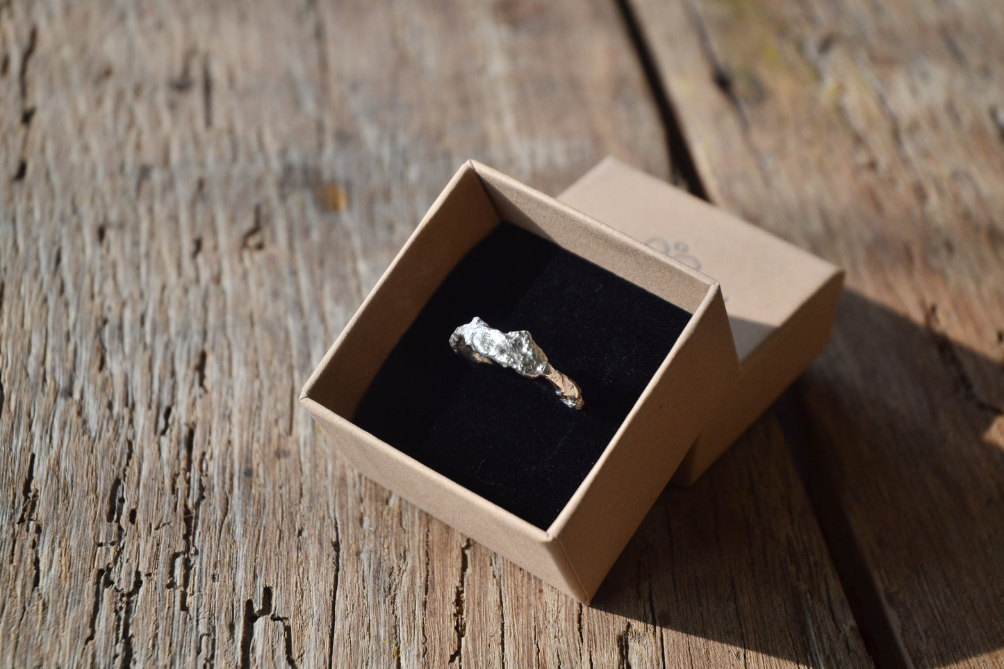 Molten Silver Ring - Size Q