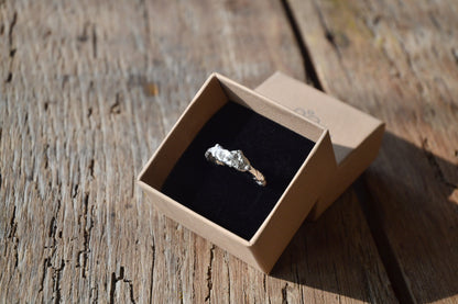Molten Silver Ring - Size Q