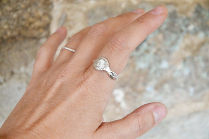 Molten Silver Ring - Size S