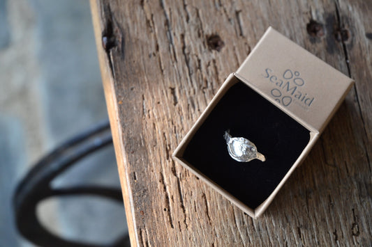 Molten Silver Ring - Size S