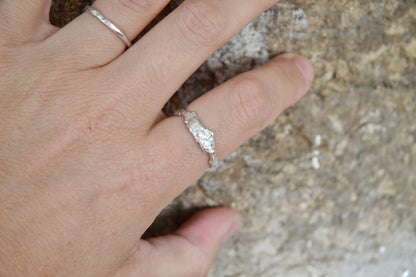 Molten Silver Ring - Size Q