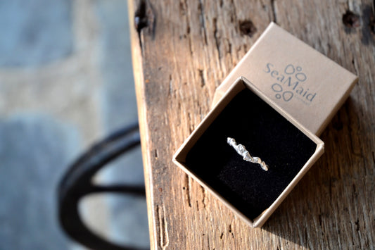 Molten Silver Ring - Size R