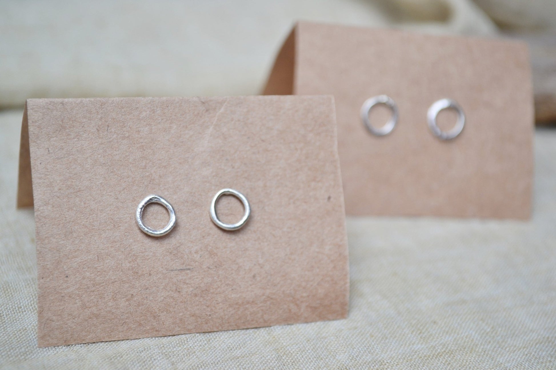 Molten Silver Ring Studs - SeaMaid