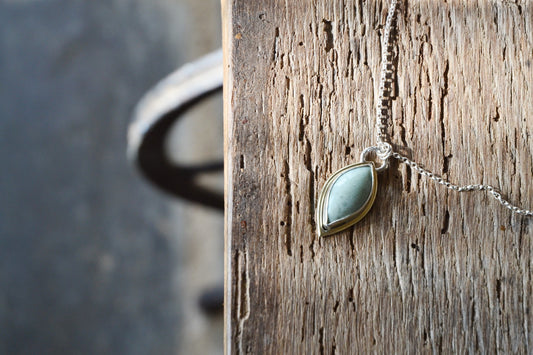 Mtorolite, Silver & Gold Necklace