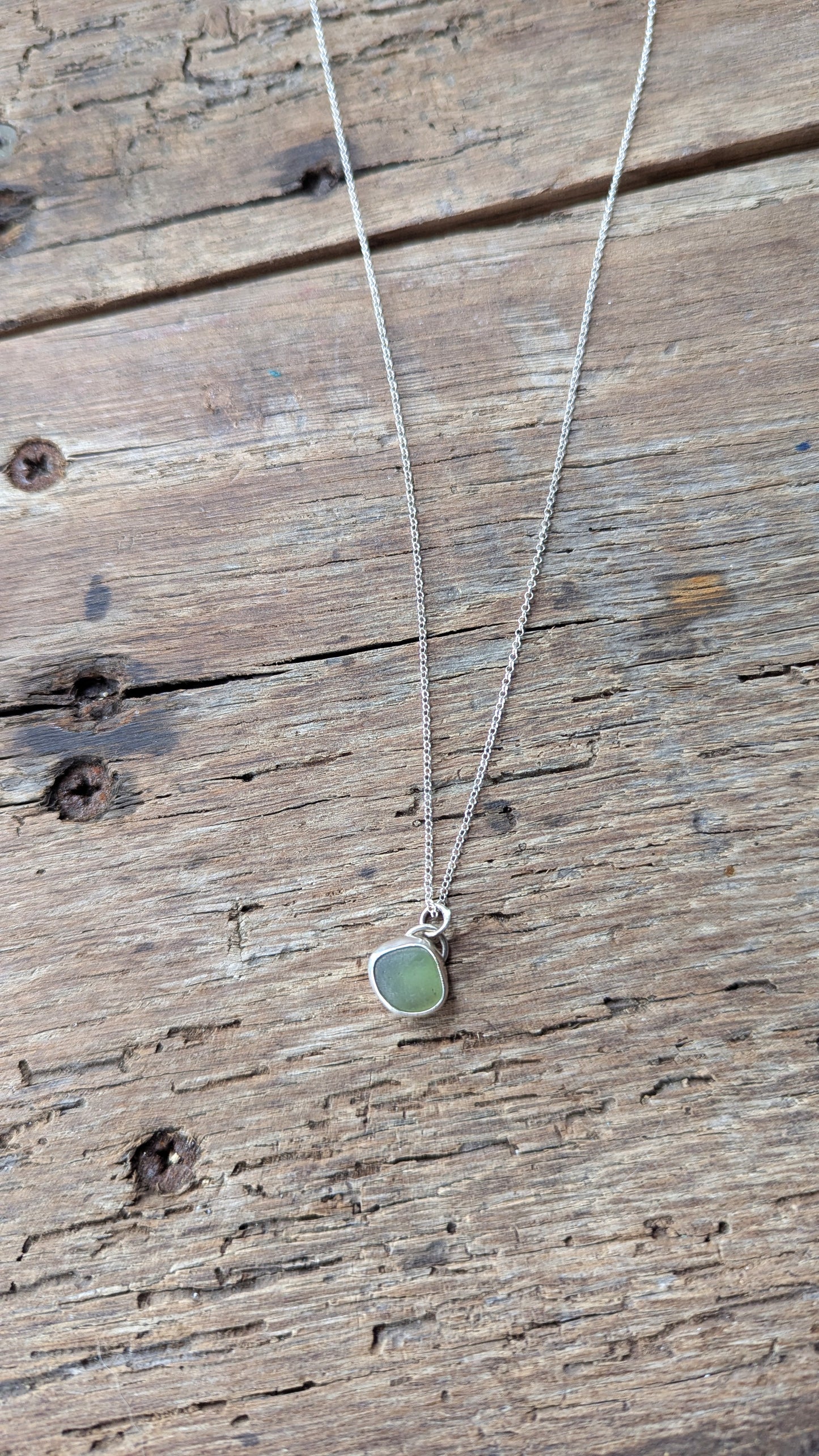 Green Sea Glass Necklace