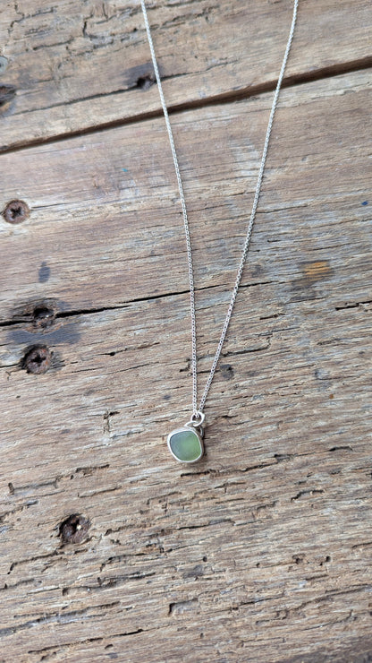 Green Sea Glass Necklace