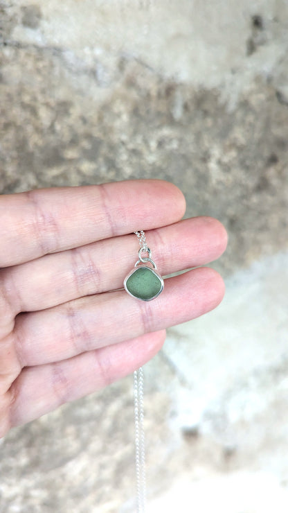 Green Sea Glass Necklace