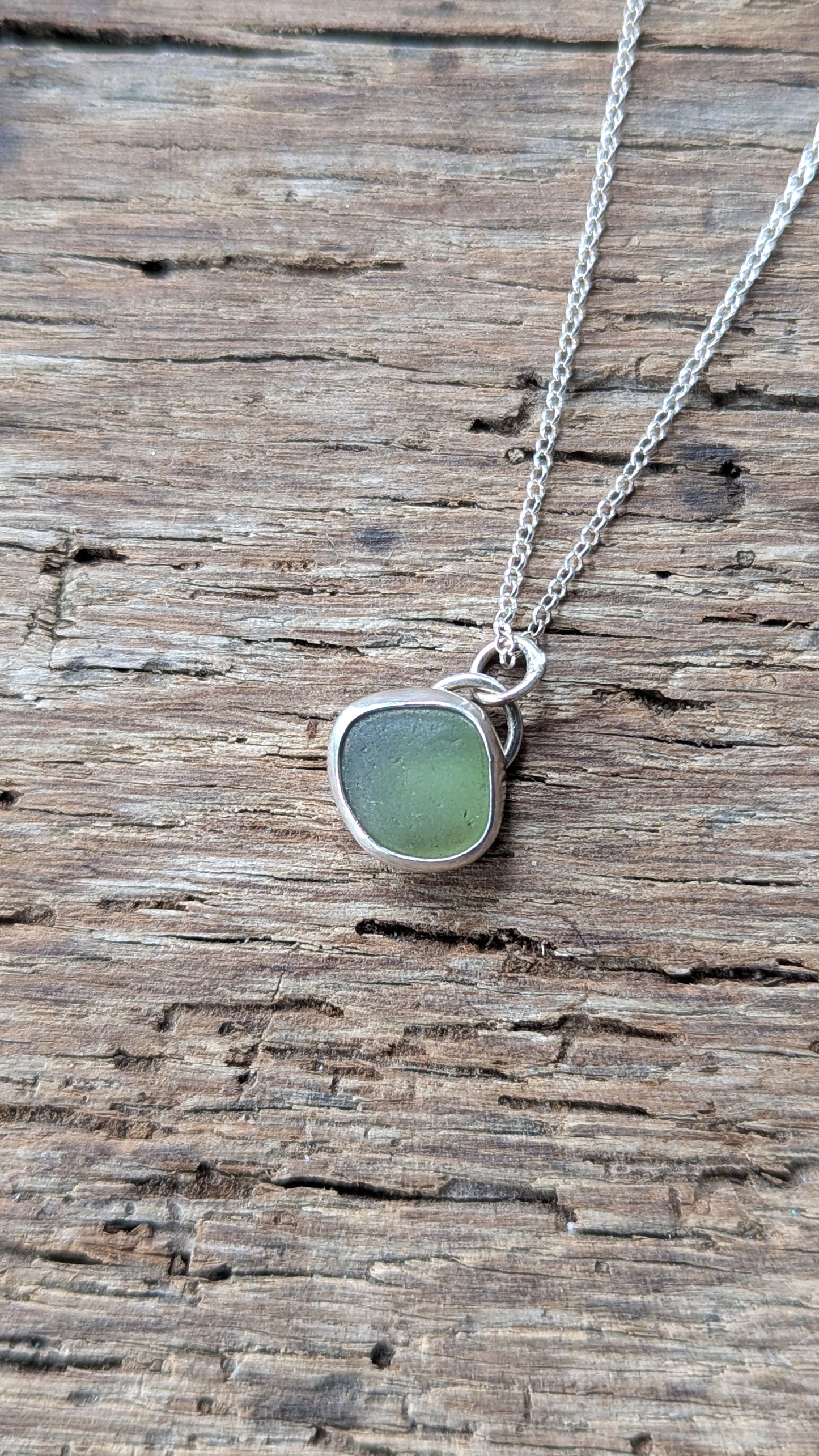 Green Sea Glass Necklace