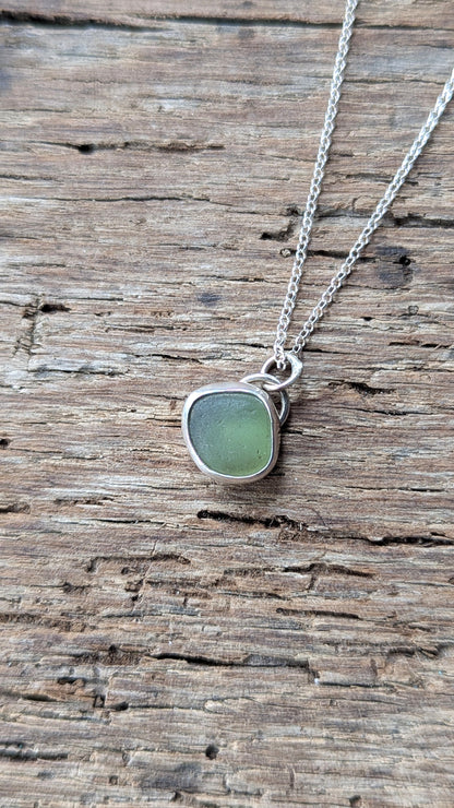 Green Sea Glass Necklace