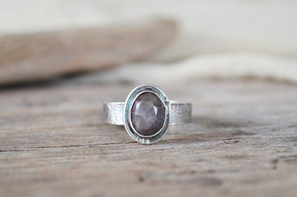 purple sapphire ring